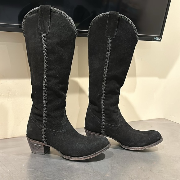 Lane PJ Black Suede Boots - Picture 3 of 9